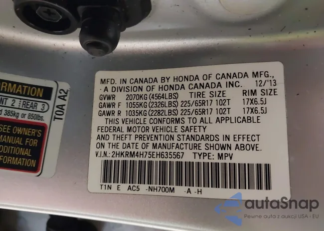 2HKRM4H75EH635567: 44210877