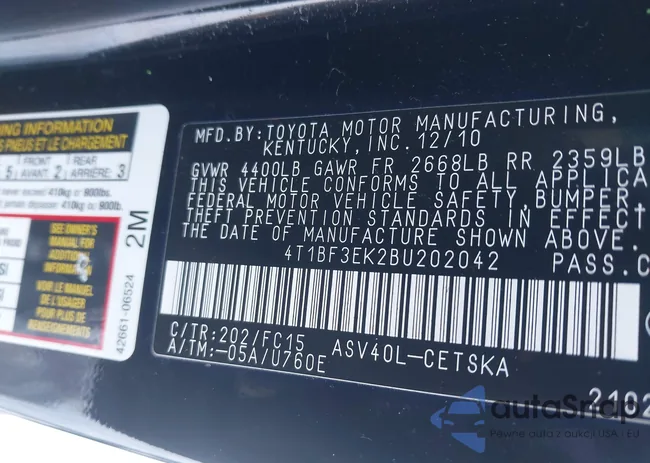 4T1BF3EK2BU202042: 44210882