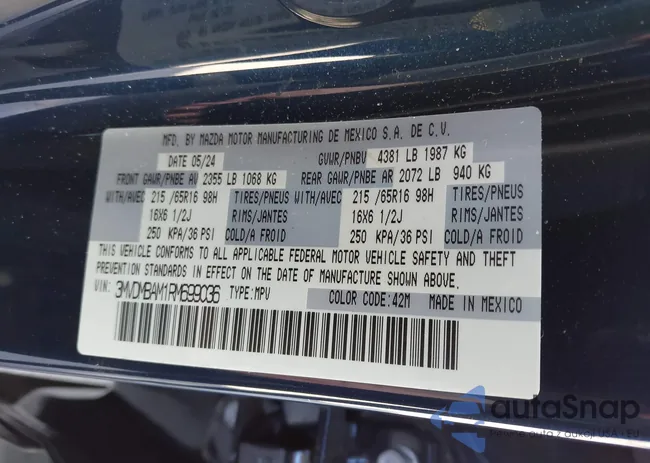 3MVDMBAM1RM699036: 44209980