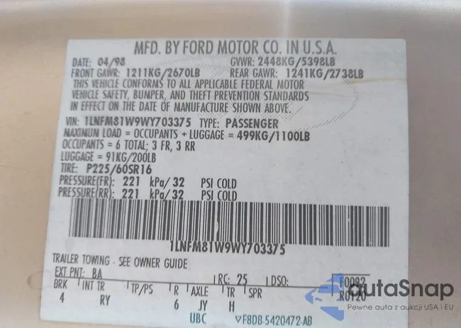 1LNFM81W9WY703375: 44209998