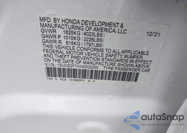 19UDE2F7XNA002053: 44210379