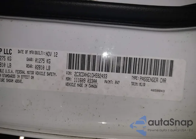 2C3CDXHG1DH592493: 44211387