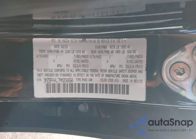 3MZBPAAL7MM204894: 44211427