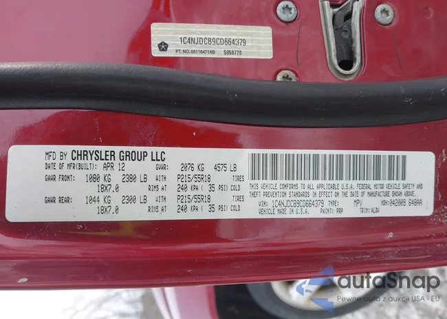 1C4NJDCB9CD664379: 44211430