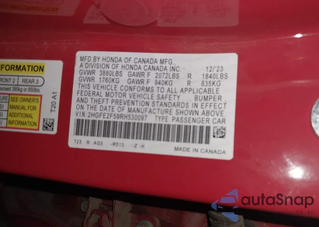 2HGFE2F59RH530097: 44211474