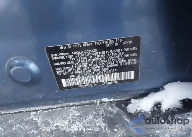 JF2SH6CC3AH790019: 44211485