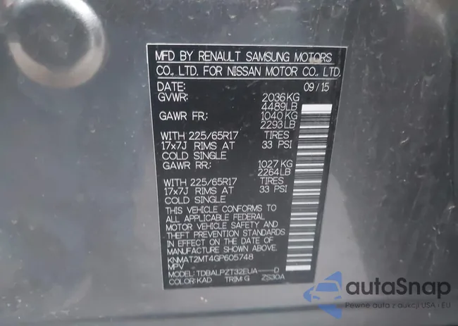 KNMAT2MT4GP605748: 44211582