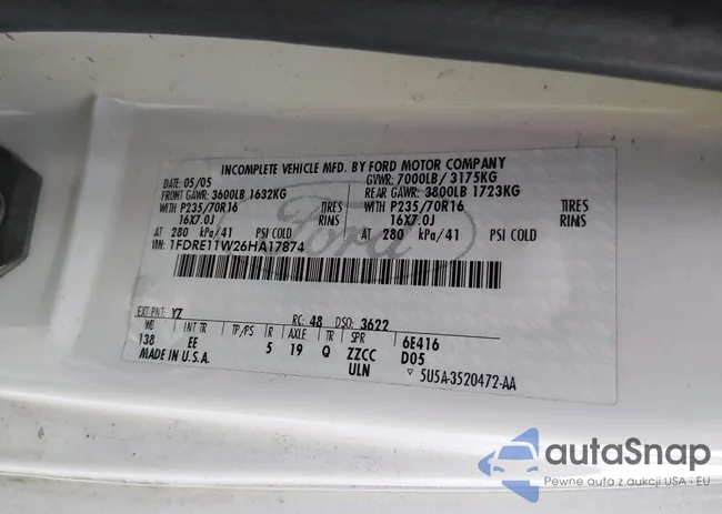 1FDRE11W26HA17874: 44211587