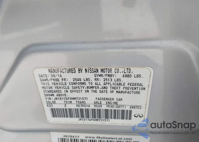 JN1EV7APXHM731571: 44211649