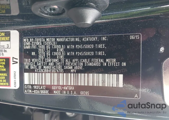 4T3ZK3BB4FU074785: 44211680