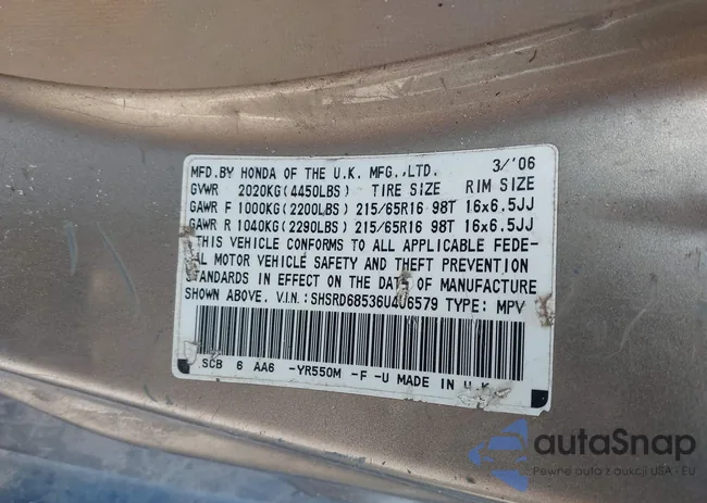 SHSRD68536U406579: 44211690