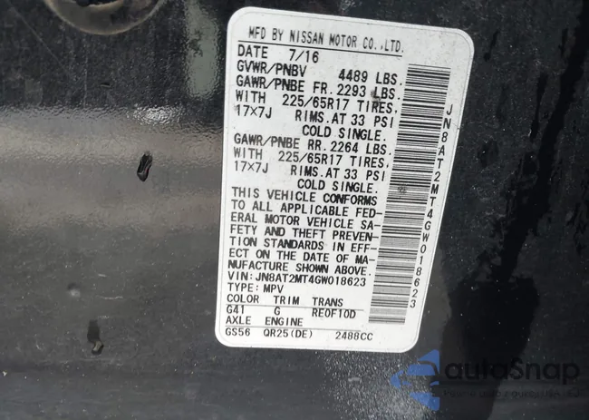 JN8AT2MT4GW018623: 44211710