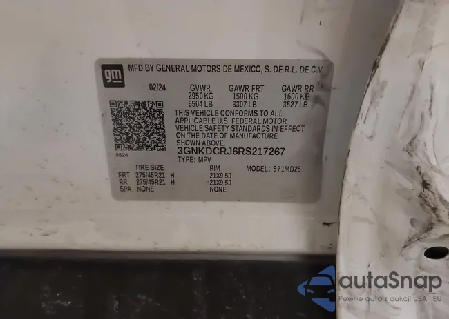 3GNKDCRJ6RS217267: 44211760