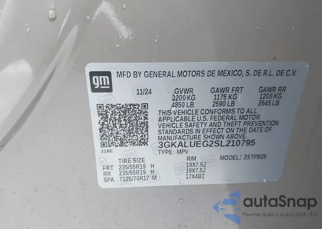 3GKALUEG2SL210795: 44211826