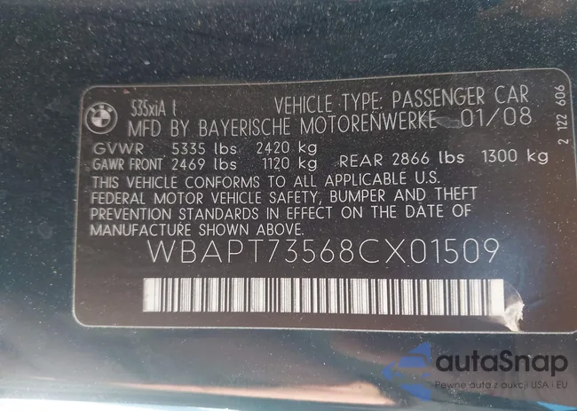 WBAPT73568CX01509: 44211912