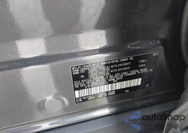 2T3H1RFV7RC294935: 44211018