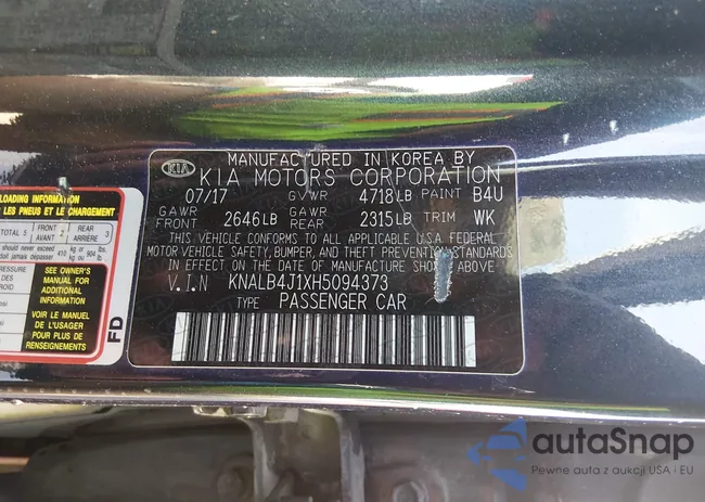 KNALB4J1XH5094373: 44211300