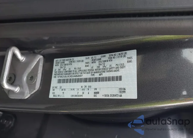 1FMCU0JX3EUA82007: 44211309