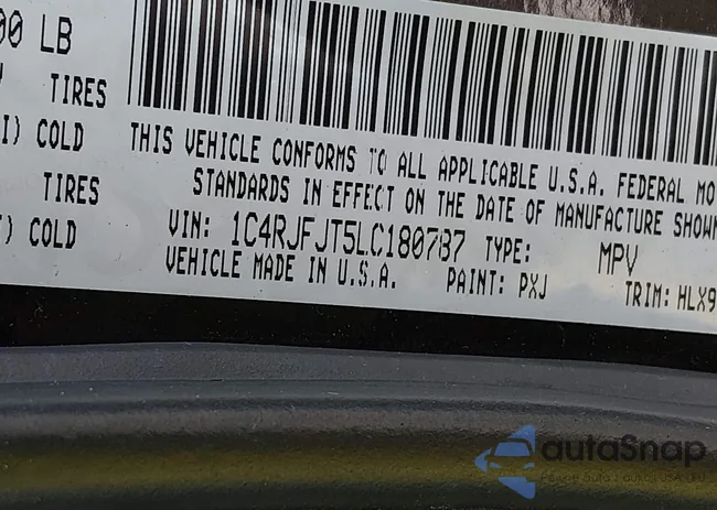 1C4RJFJT5LC180787: 44211345