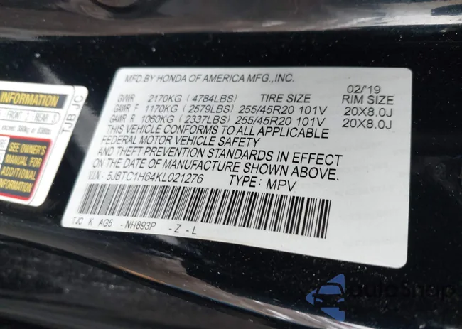 5J8TC1H64KL021276: 44212381