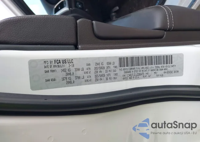 1C4RJFJG1JC296472: 44212494