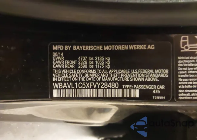 WBAVL1C5XFVY28480: 44212546