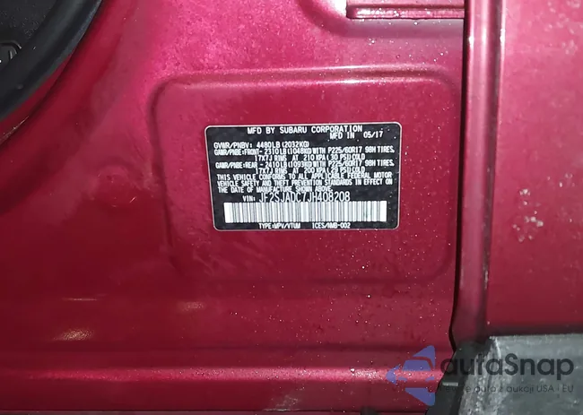 JF2SJADC7JH408208: 44212621