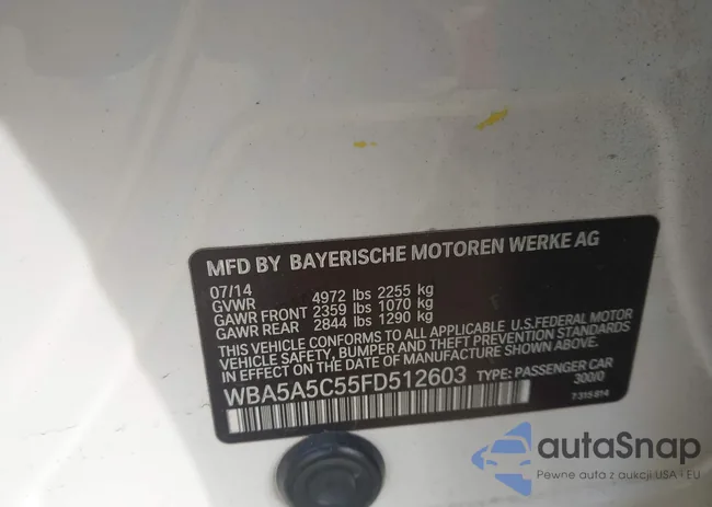 WBA5A5C55FD512603: 44212702