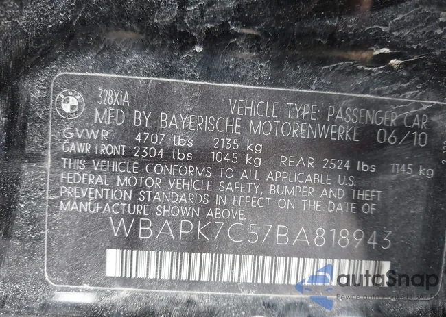 WBAPK7C57BA818943: 44212765