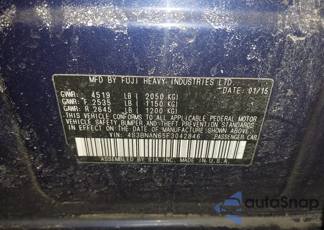 4S3BNAN65F3042846: 44212785