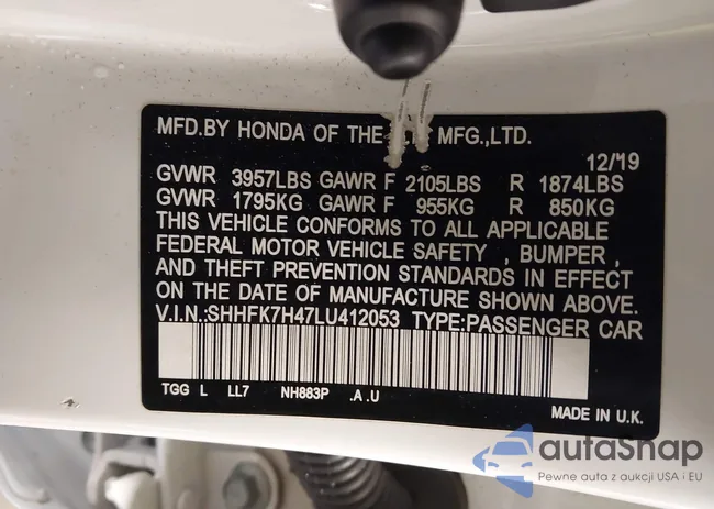 SHHFK7H47LU412053: 44212807