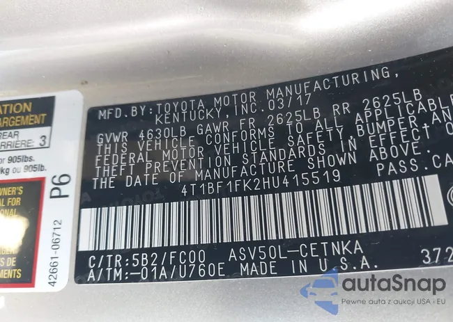 4T1BF1FK2HU415519: 44212862