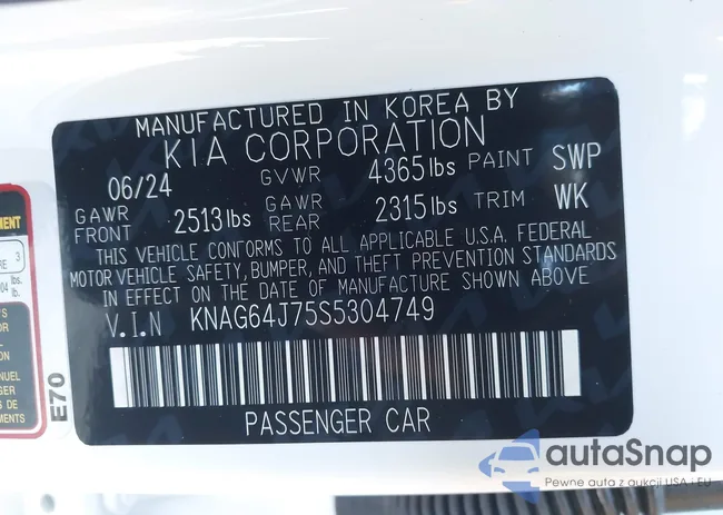 KNAG64J75S5304749: 44212976