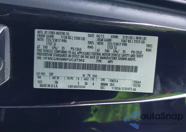 1FMCU9G96FUC27362: 44212030