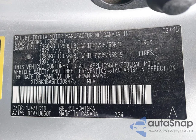 2T2BK1BA6FC308475: 44212079