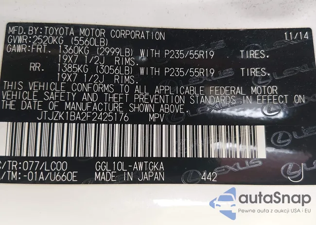 JTJZK1BA2F2425176: 44213384