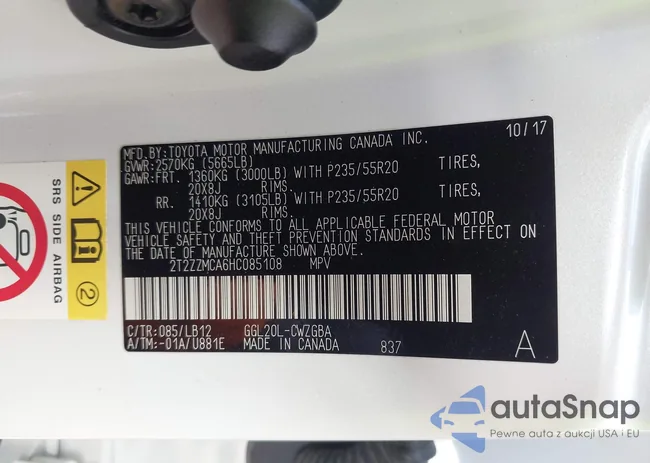 2T2ZZMCA6HC085108: 44213387