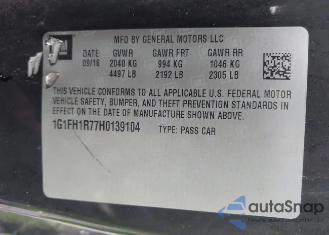 1G1FH1R77H0139104: 44213492