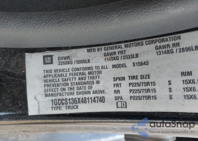 1GCCS136X48114740: 44213589