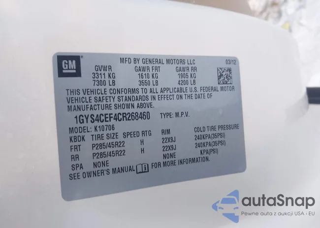 1GYS4CEF4CR268460: 44213598