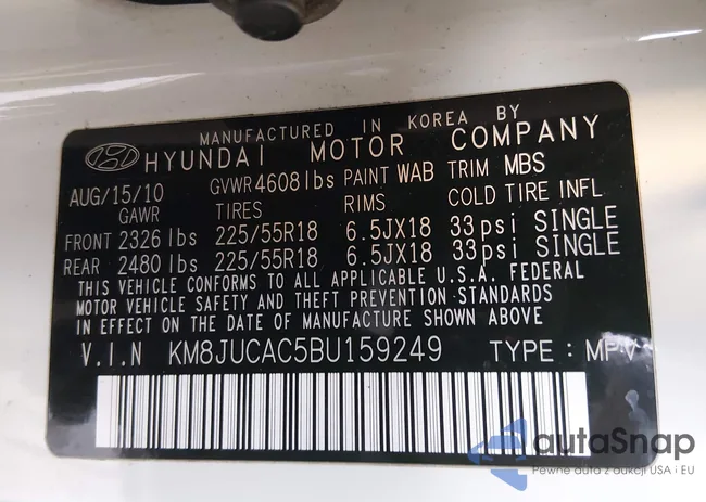 KM8JUCAC5BU159249: 44213718