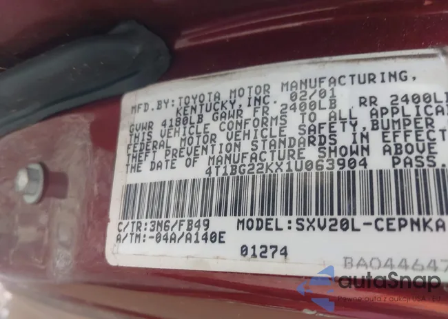 4T1BG22KX1U063904: 44213738