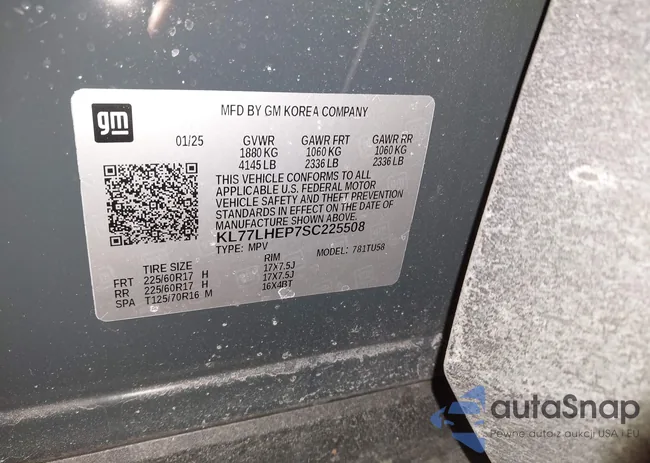 KL77LHEP7SC225508: 44213806