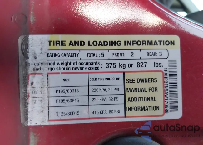 1FAHP3FN9AW170588: 44213828