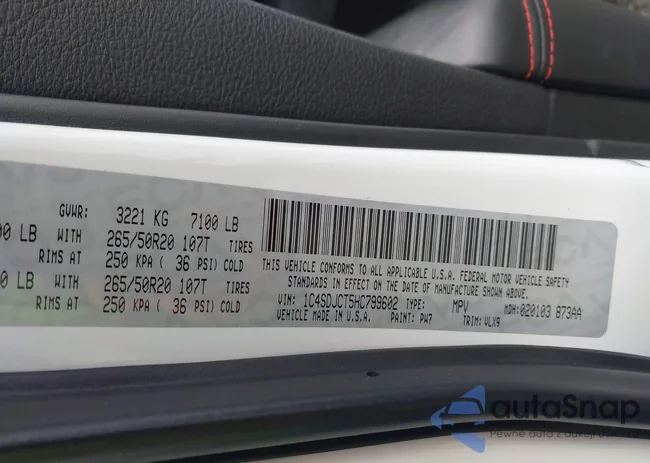 1C4SDJCT5HC799602: 44213974