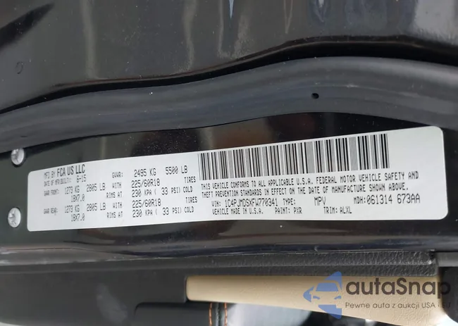 1C4PJMDSXFW770341: 44212985