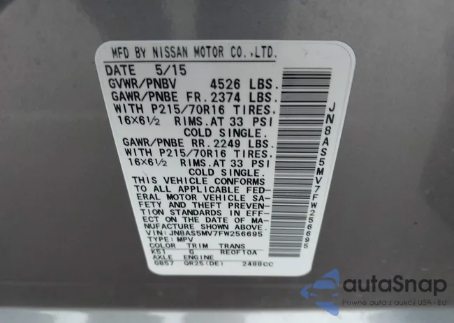 JN8AS5MV7FW256695: 44213014