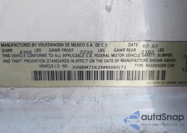 3VWRM71K28M006571: 44213028