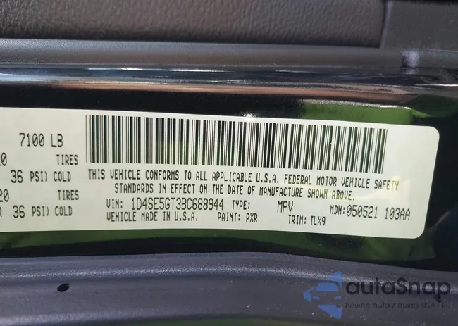 1D4SE5GT3BC688944: 44213113