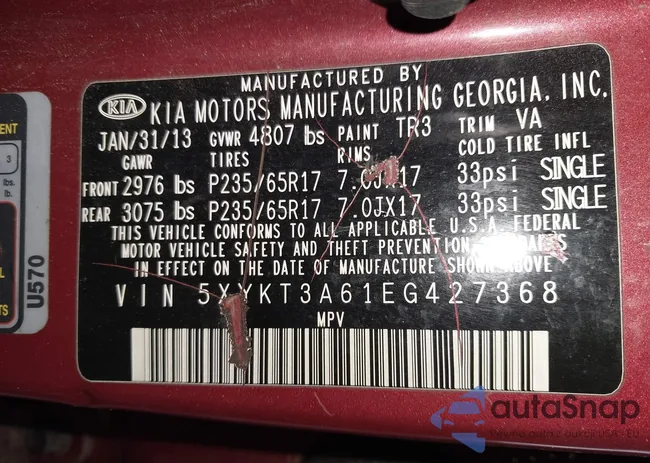 5XYKT3A61EG427368: 44213177